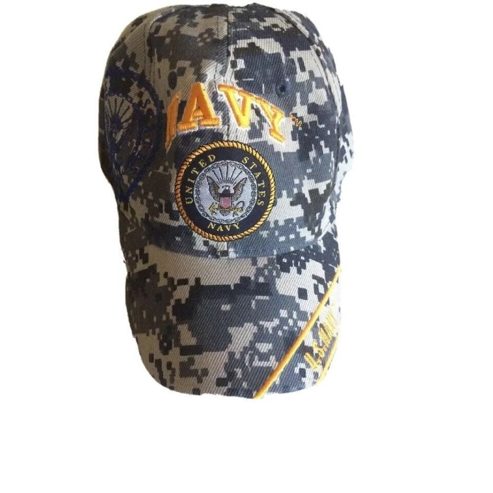 United States Navy Blue Camouflage Cap Adjustable Back